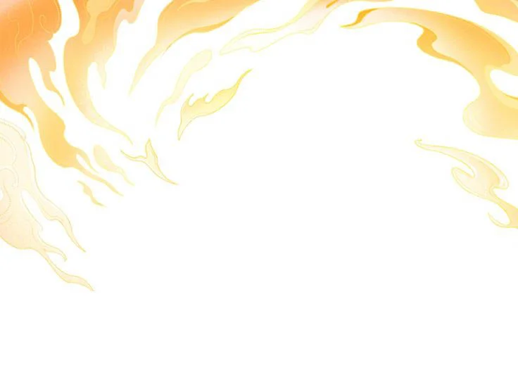 Abstract Art Orange Yellow Gradient Fluid Shapes