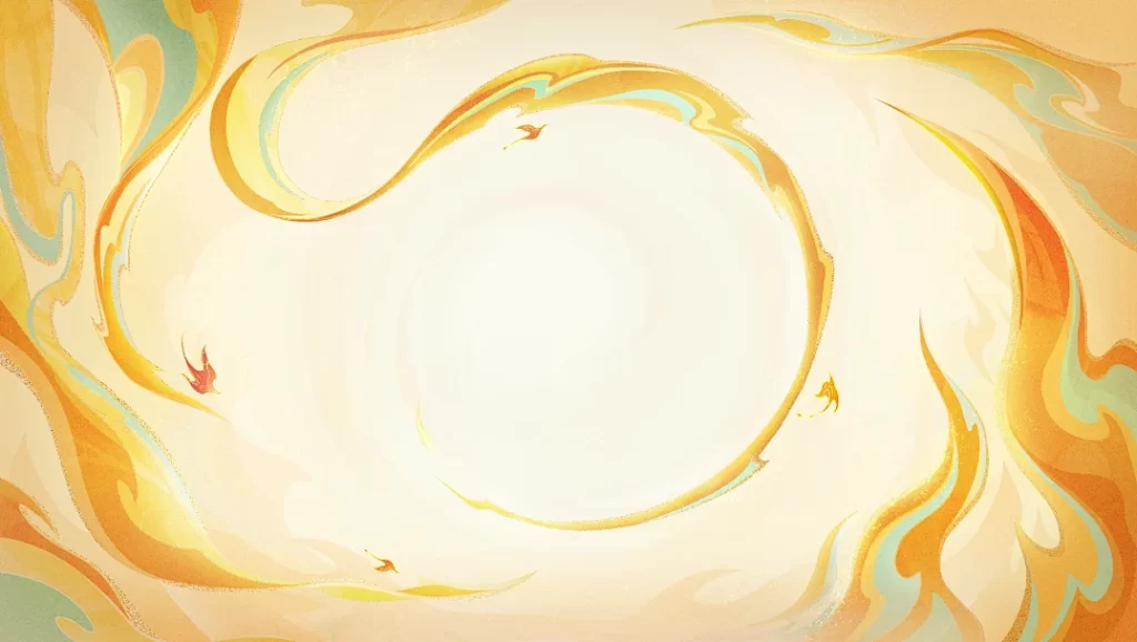 Abstract Artistic Swirls Birds Light