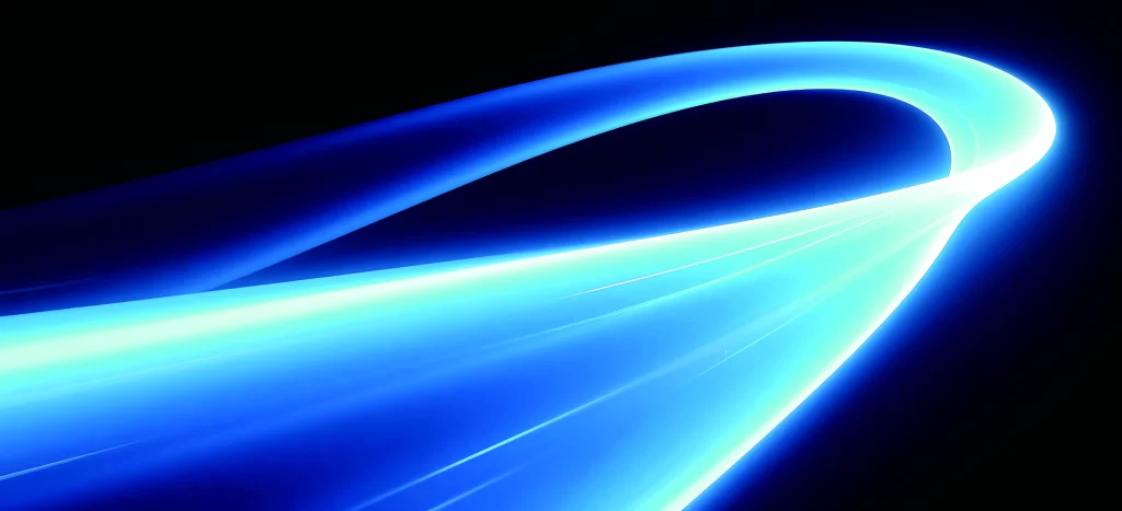 Abstract Blue Light Beam Glow