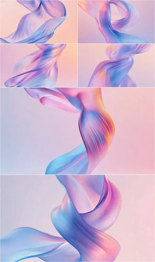 Abstract Fluid Shapes Pastel Colors