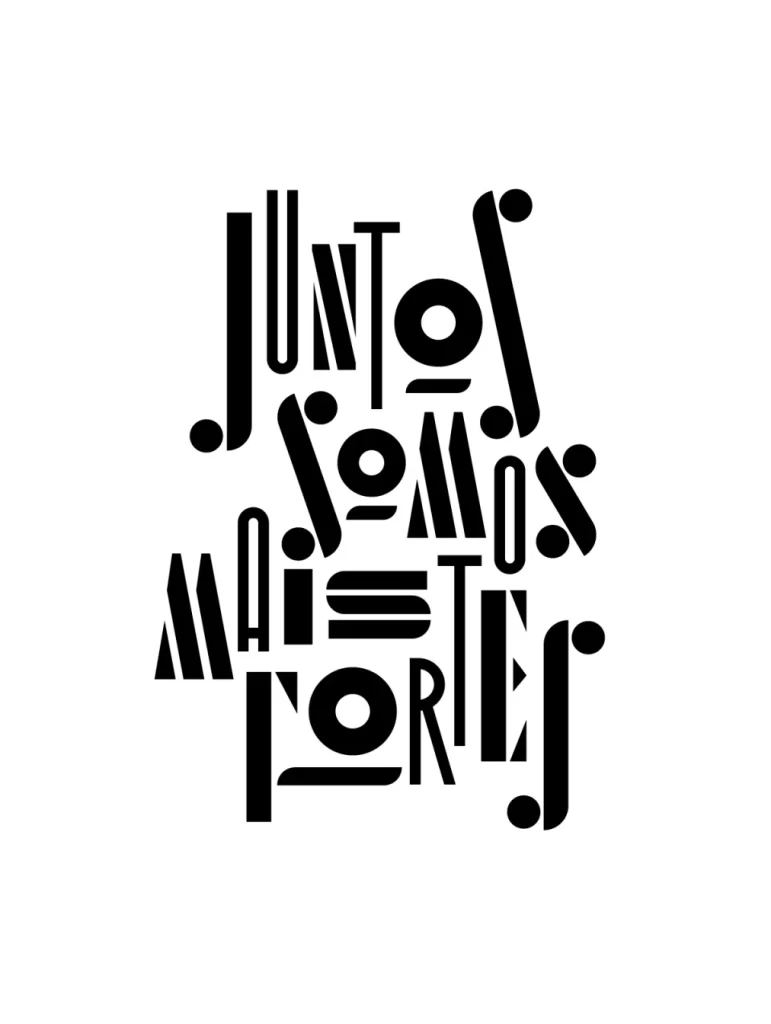 Abstract Geometric Black Minimalist Typography Design