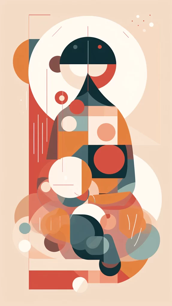 Abstract Geometric Shapes Pastel Professional