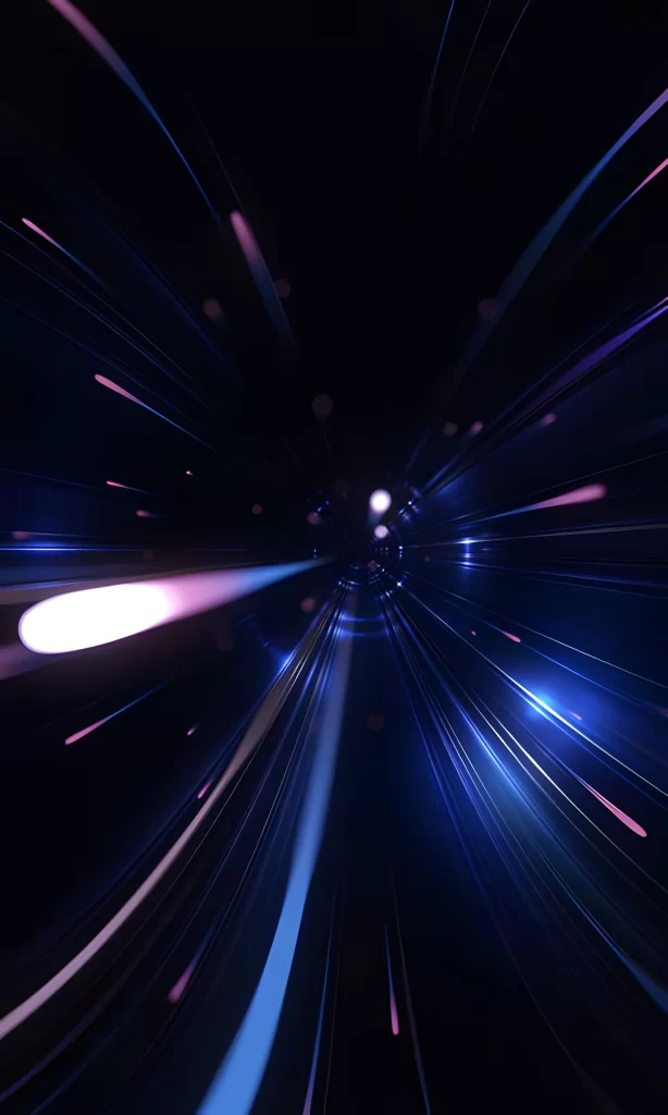 Abstract Light Trails Blue Purple Tunnel