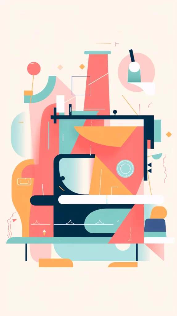 Abstract Professional Pastel Shapes Geometric