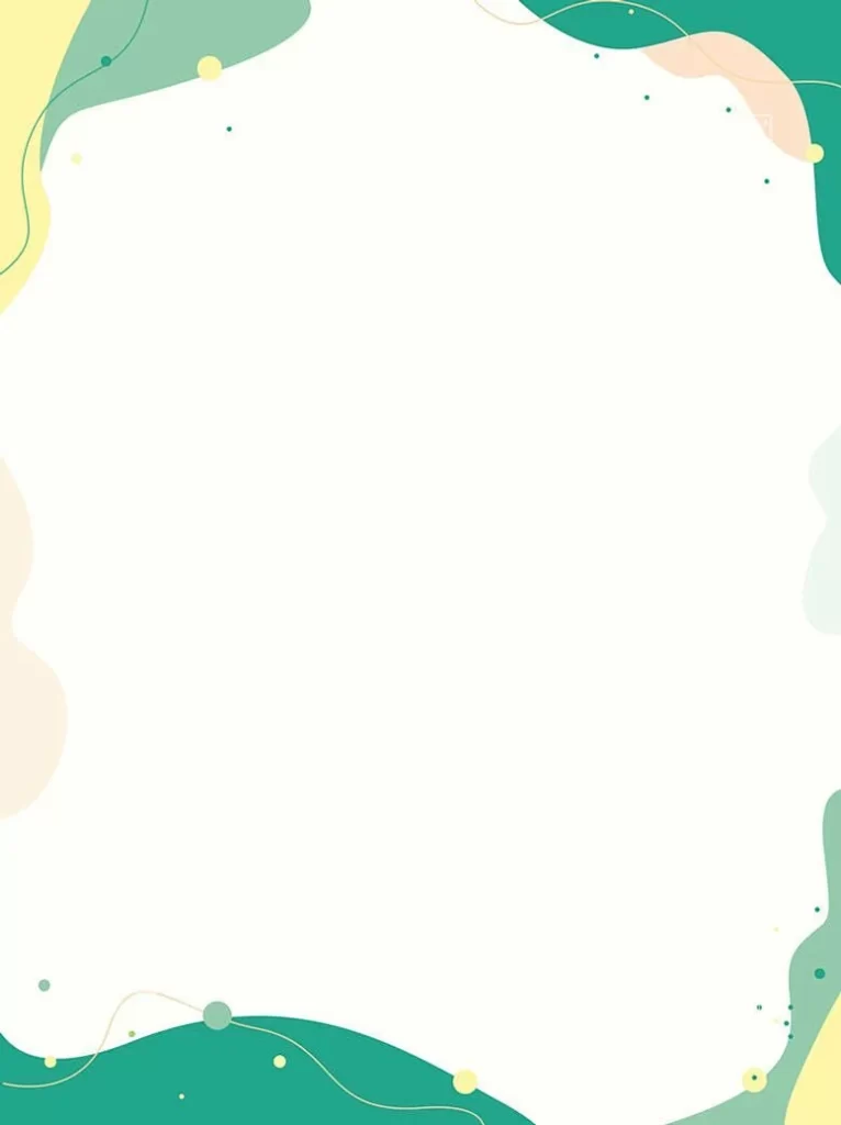Abstract Shapes Green Yellow Pastel Dots Lines