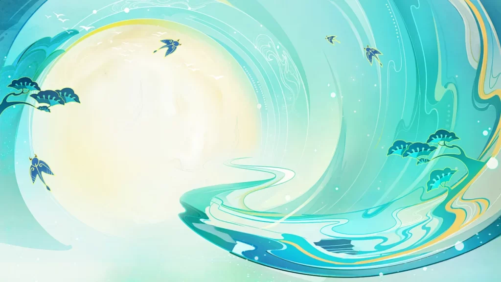 Abstract Watercolor Landscape Nature Elements