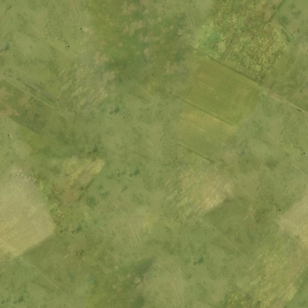 Aerial View Agricultural Fields Greenery Shadows Pattern