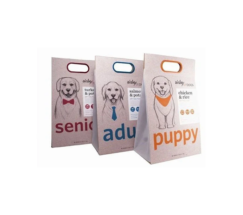 Aisle Dogs Dog Food Turkey Salmon Chicken Rice Illustration Brown