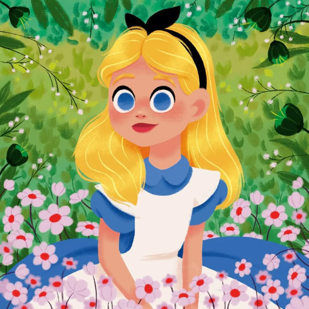 Alice Wonderland Flowers Fantasy Adventure Eleonore Pelluau