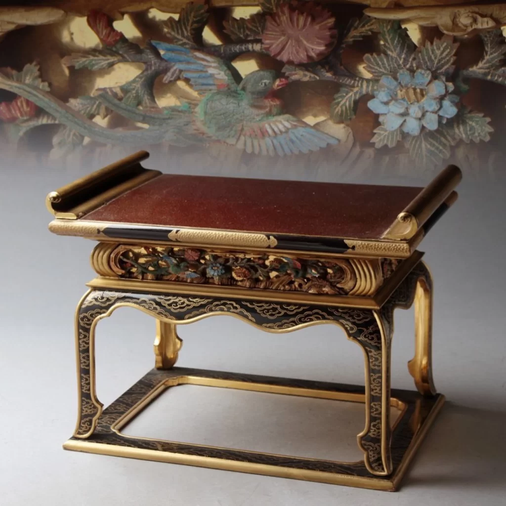 Altar Table Chinese Traditional Bronze Flower Pattern