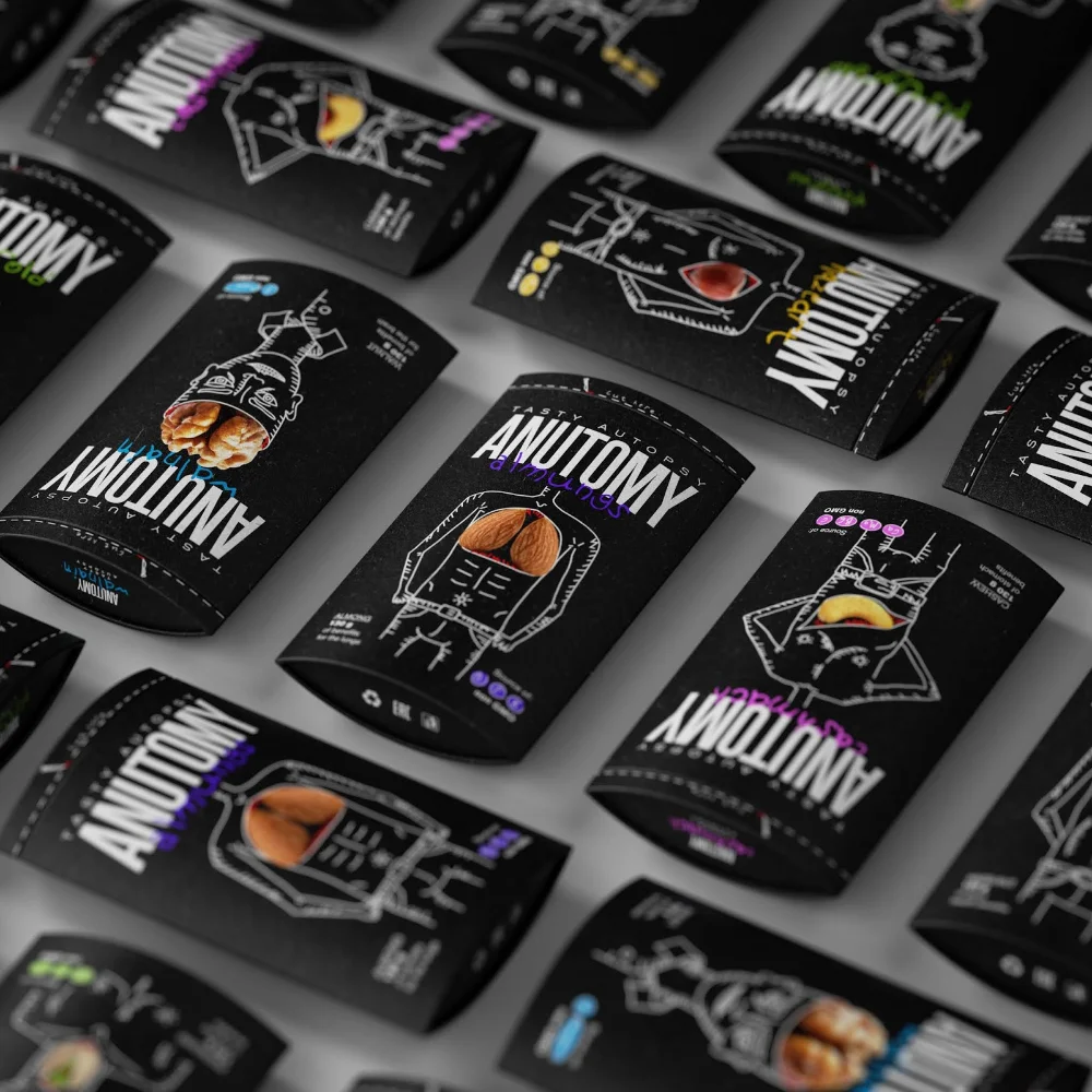 Anatomy Chocolate Almond Dark Chocolate Black White