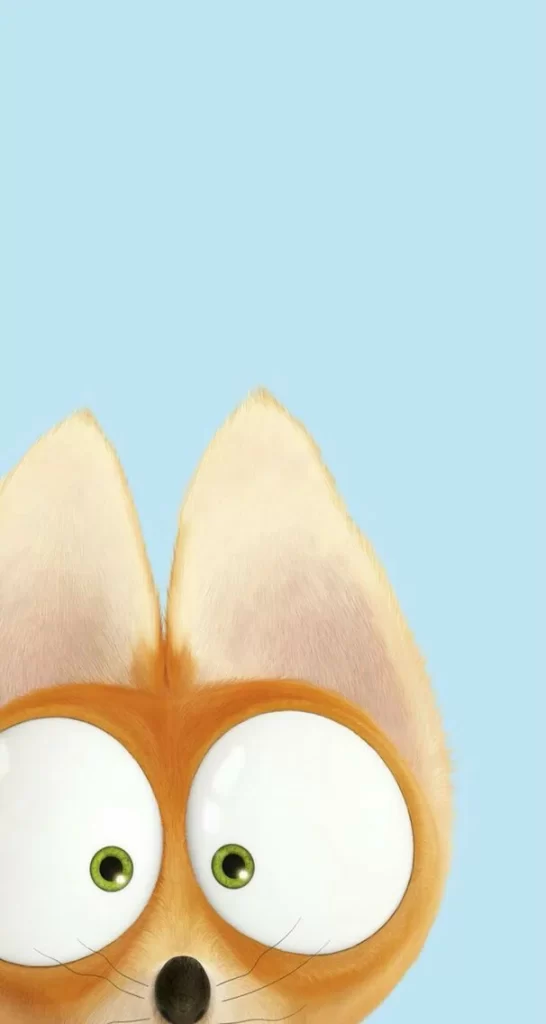 Animal Illustration Orange White Minimalist Design