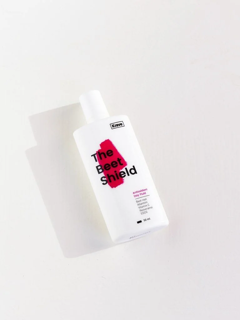 Antioxidant Day Fluid White Red Modern Packaging Design