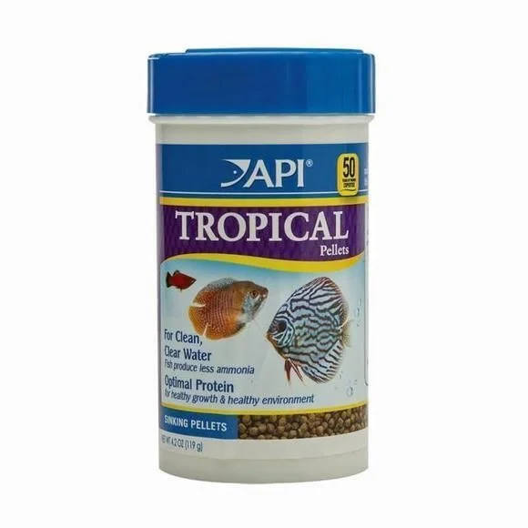 API Tropical Pellets Fish Food Clear Water