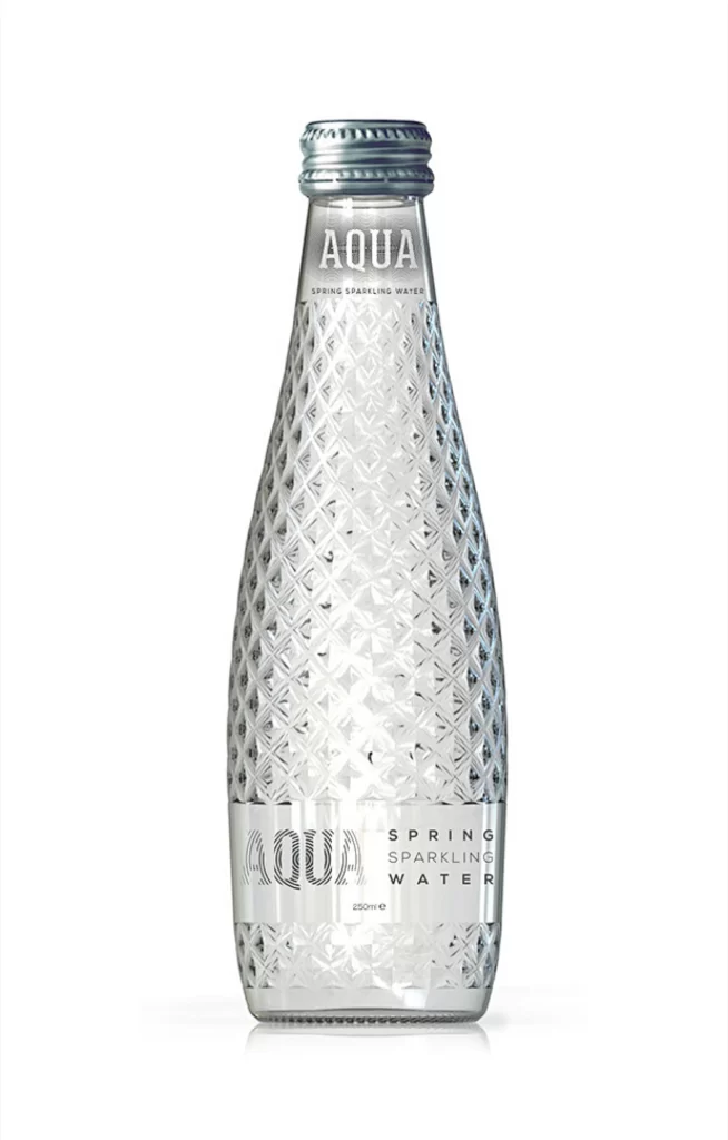 Aqua Sparkling Water Bottle Design