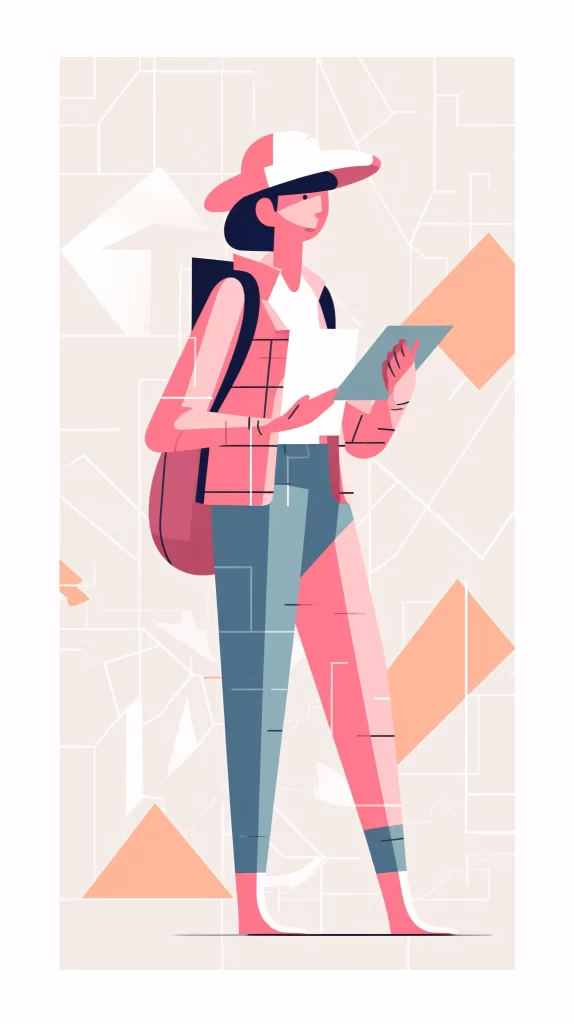 Architect Red Blue Digital Tablet Geometric Modern