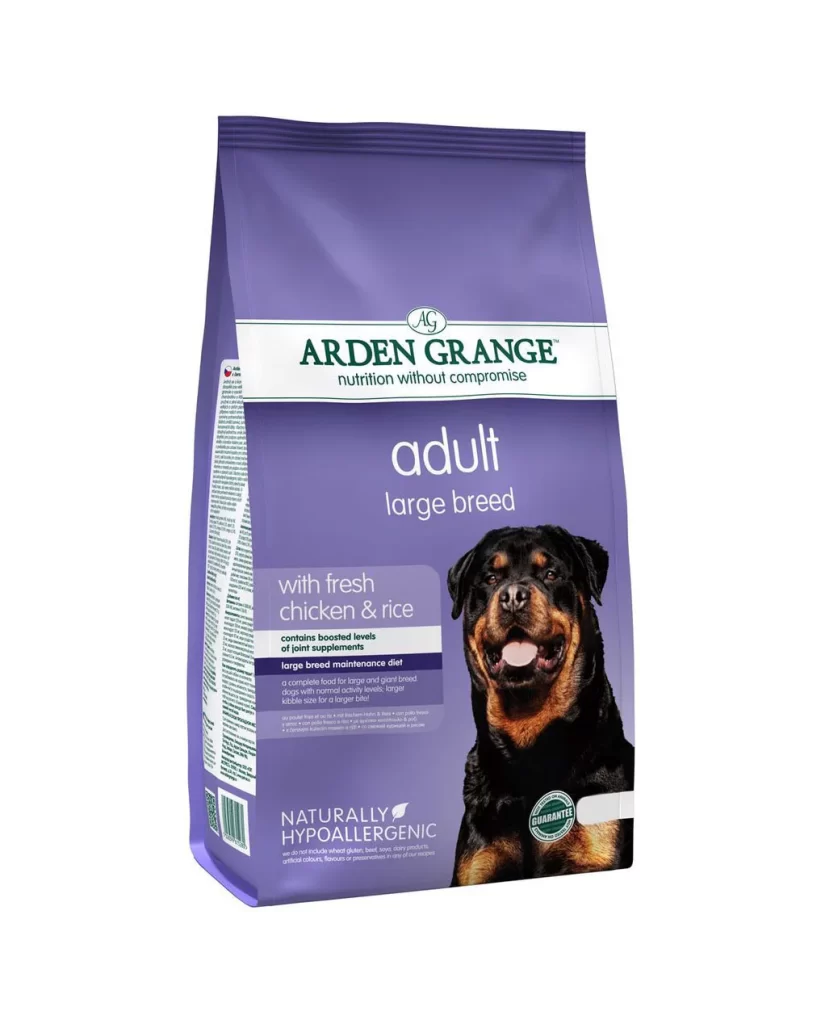 Arden Grange Dog Food Chicken Rice Purple Dog Illustration