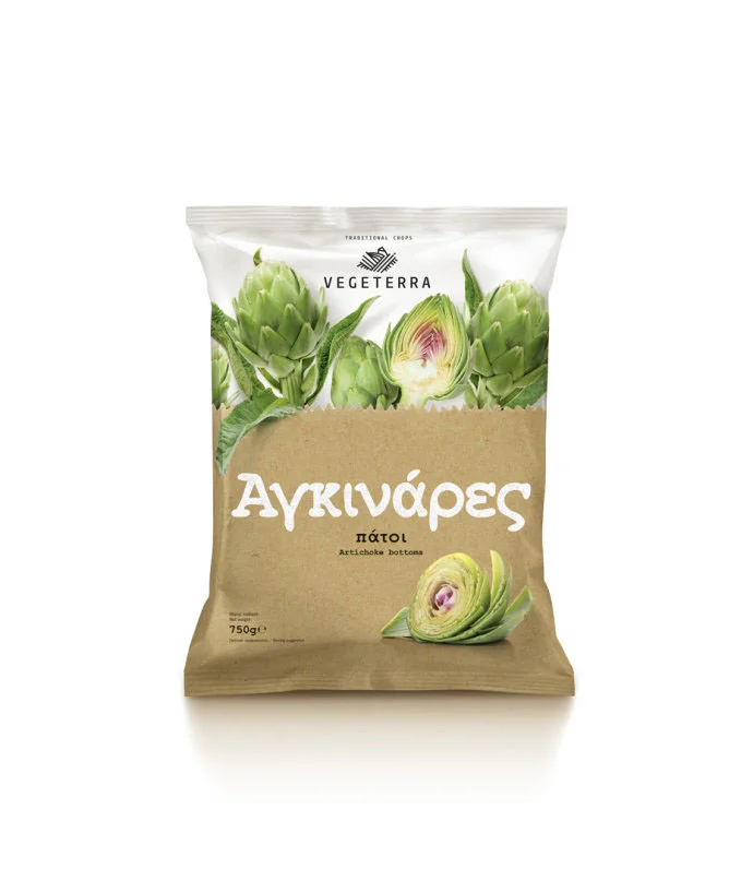 Artichoke Bottoms Packaging Green Brown Minimalist Design