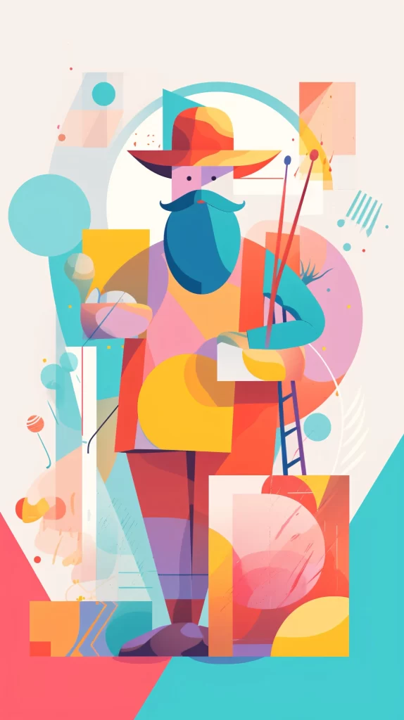 Artist Multicolored Brush Abstract Creative