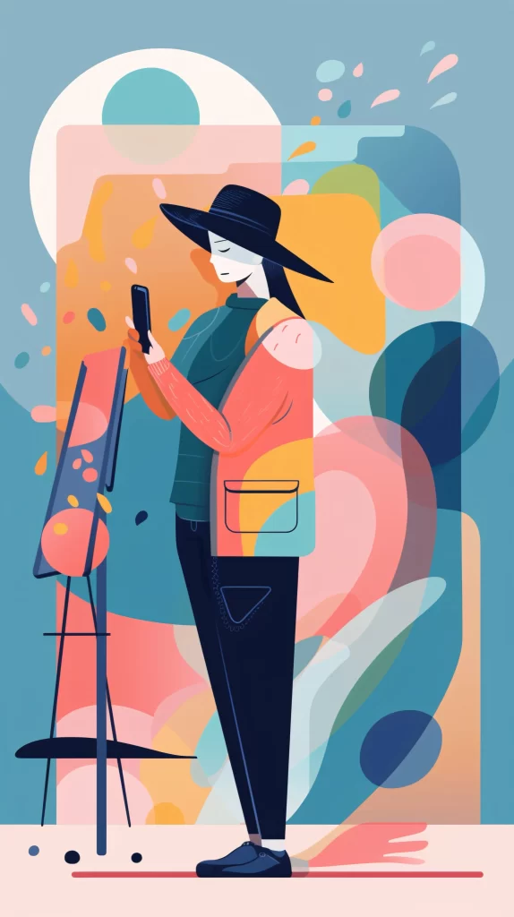 Artist Pastel Colors Abstract Vector Illustration