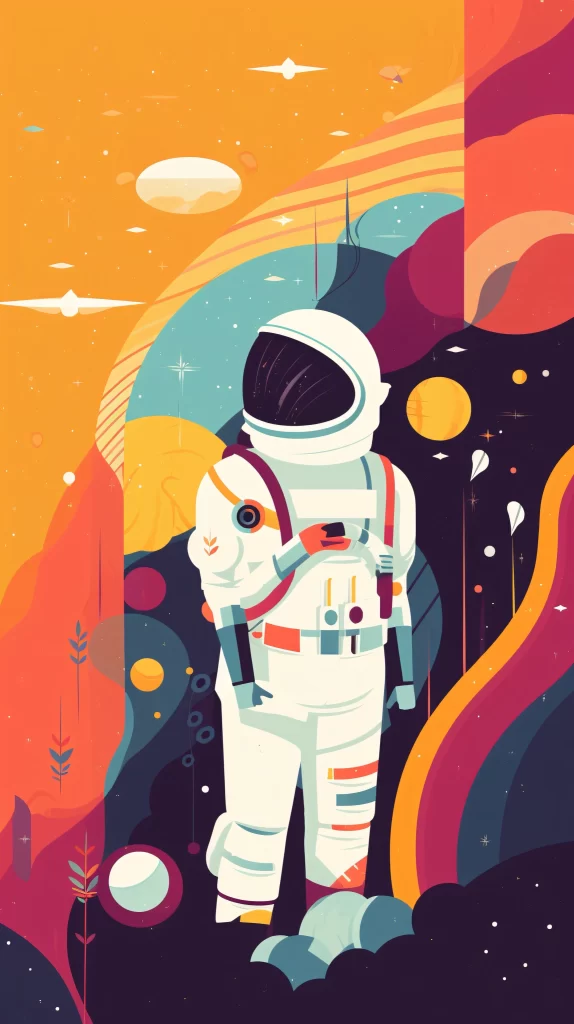 Astronaut White Space Helmet Abstract Cosmic Space Exploration