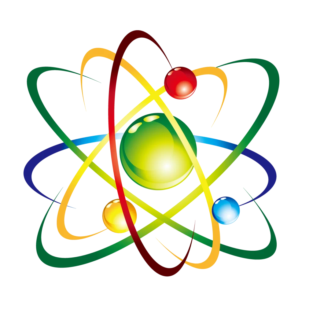 Atom Structure Electrons Nucleus Orbitals Colorful