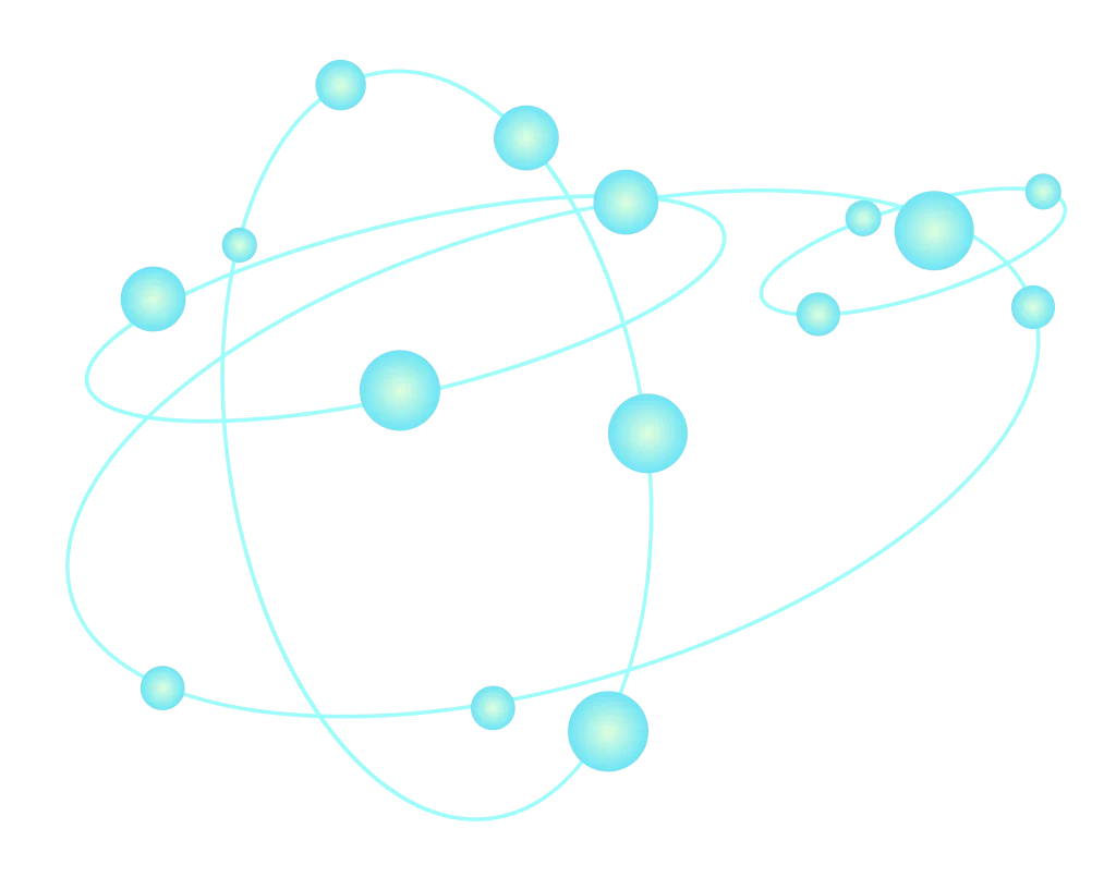 Atomic Structure Orbiting Electrons Nucleus Simplified Model