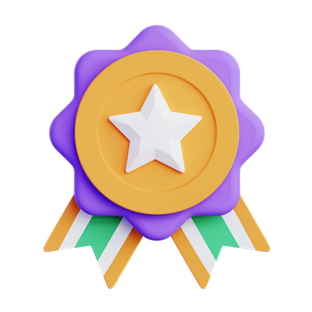Award Badge Ribbon Star Design