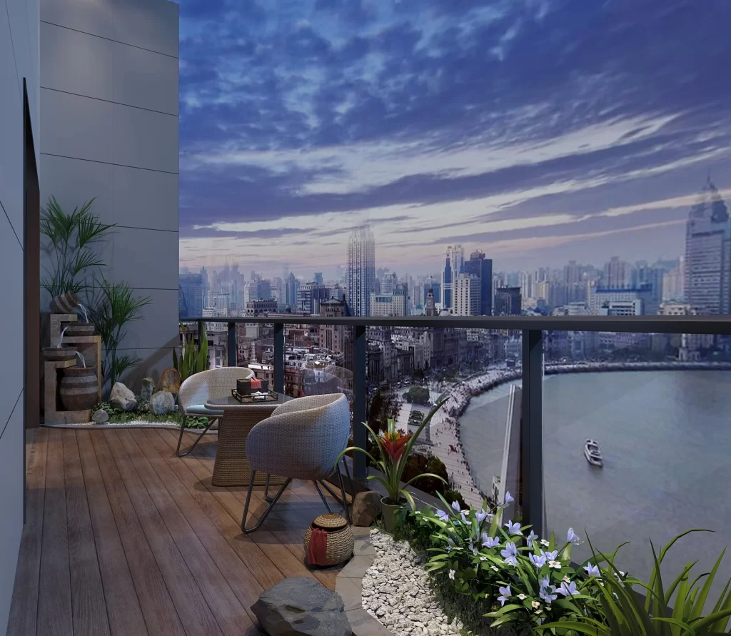 Balcony Modern Urban View Plants Relaxation