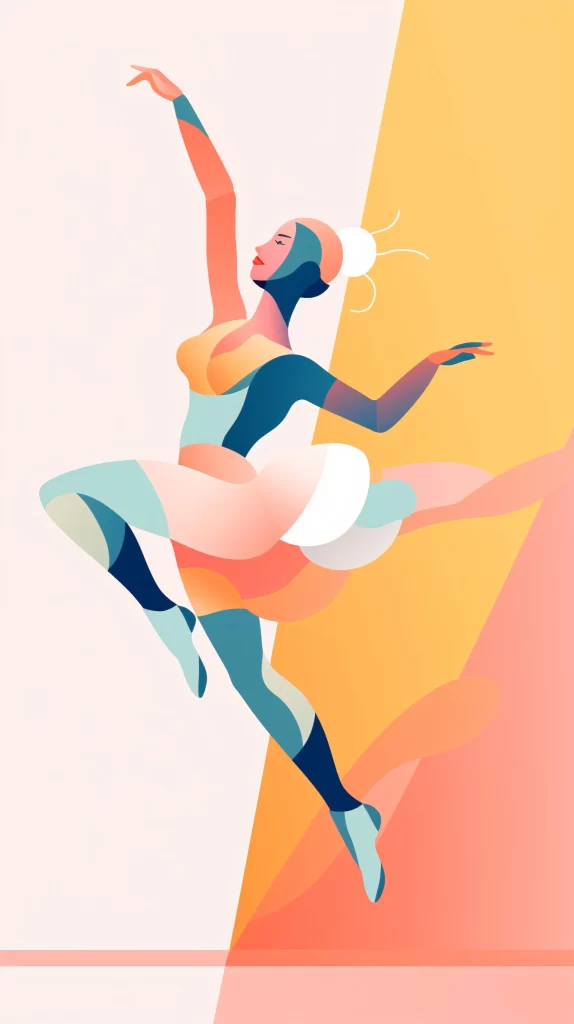 Ballerina Pastel Gradient Abstract Vector