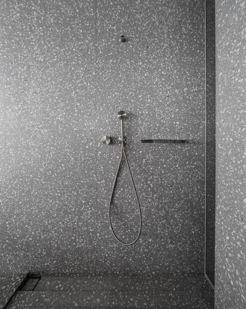 Bathroom Industrial Gray Terrazzo Minimalist