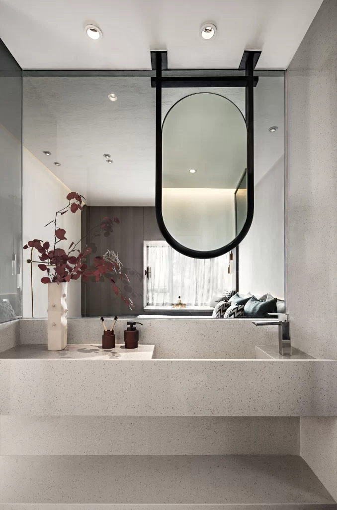 Bathroom Modern Minimalist Neutral Beige Light Wood