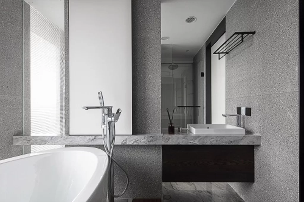 Bathroom Modern Minimalist Neutral Gray Marble