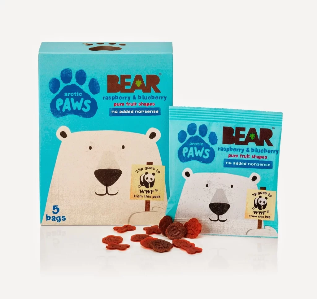 Bear Treats Raspberry Blueberry Cute Bear Blue White