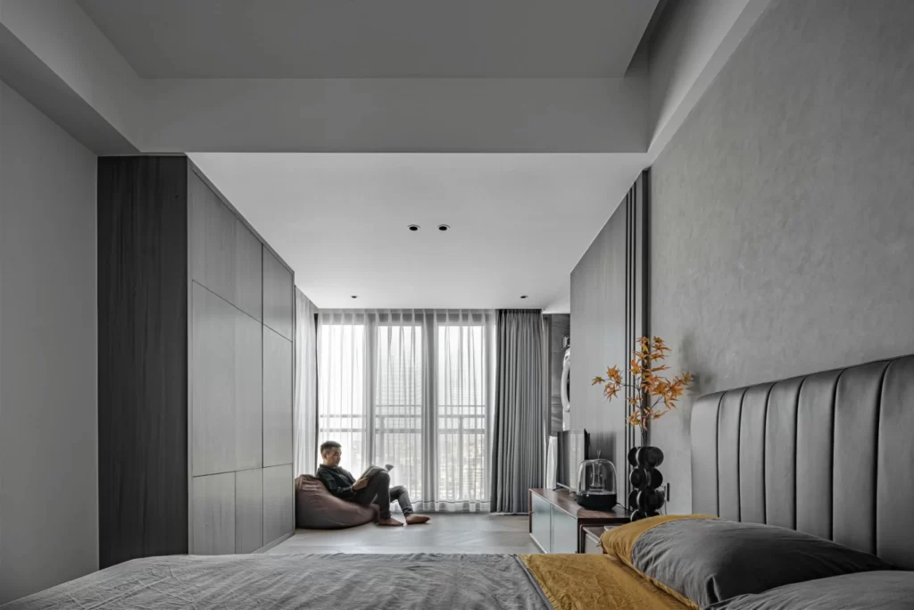 Bedroom Contemporary Neutral Gray Minimalist