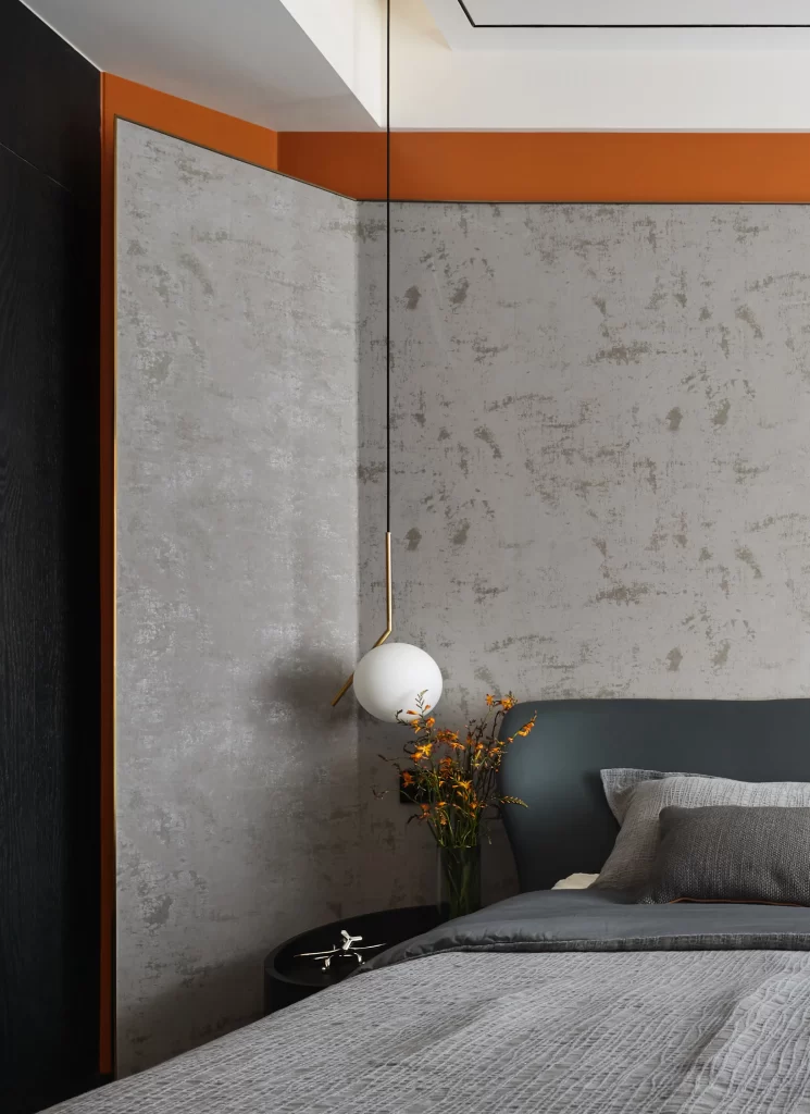 Bedroom Contemporary Neutral Gray Textured Accents