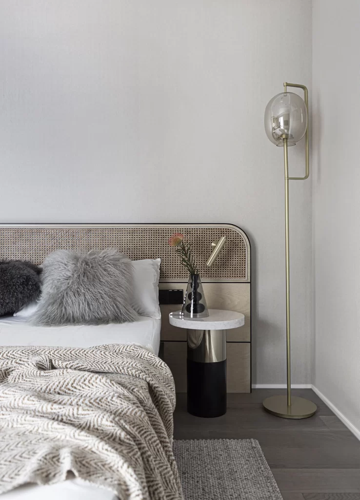 Bedroom Contemporary Neutral Gray Textured Modern