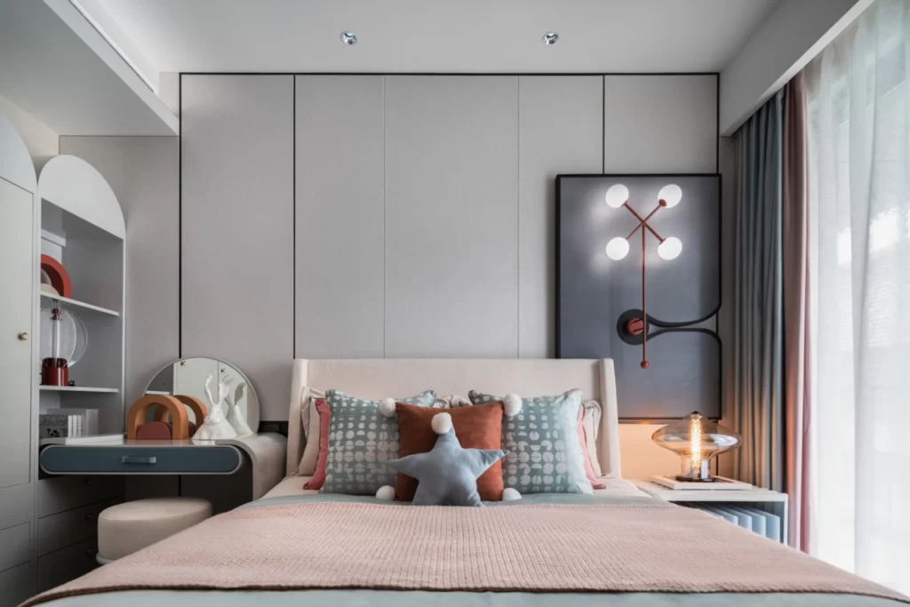 Bedroom Contemporary Soft Pastel Neutral Tones Minimalist