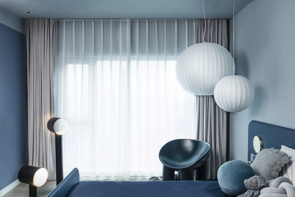 Bedroom Modern Blue Neutral Soft Textures