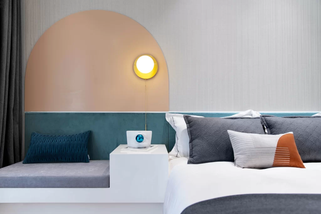 Bedroom Modern Colorful Geometric Patterns Neutral Tones