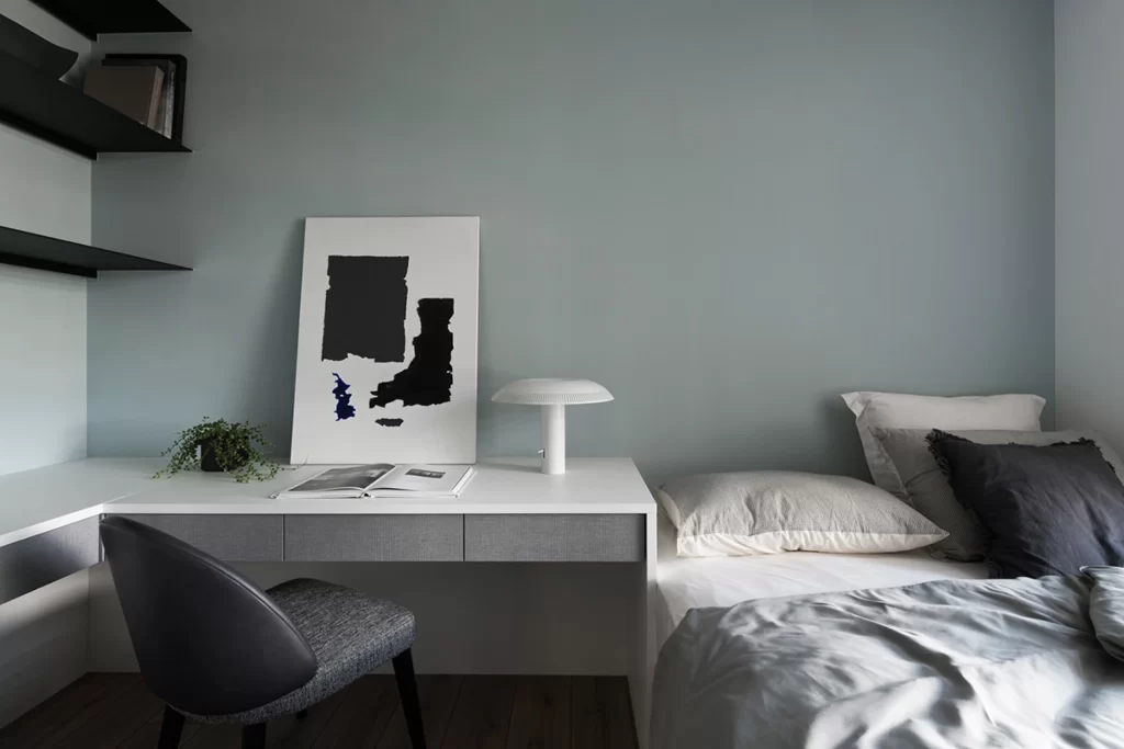 Bedroom Modern Minimalist Grey White Neutral Simple
