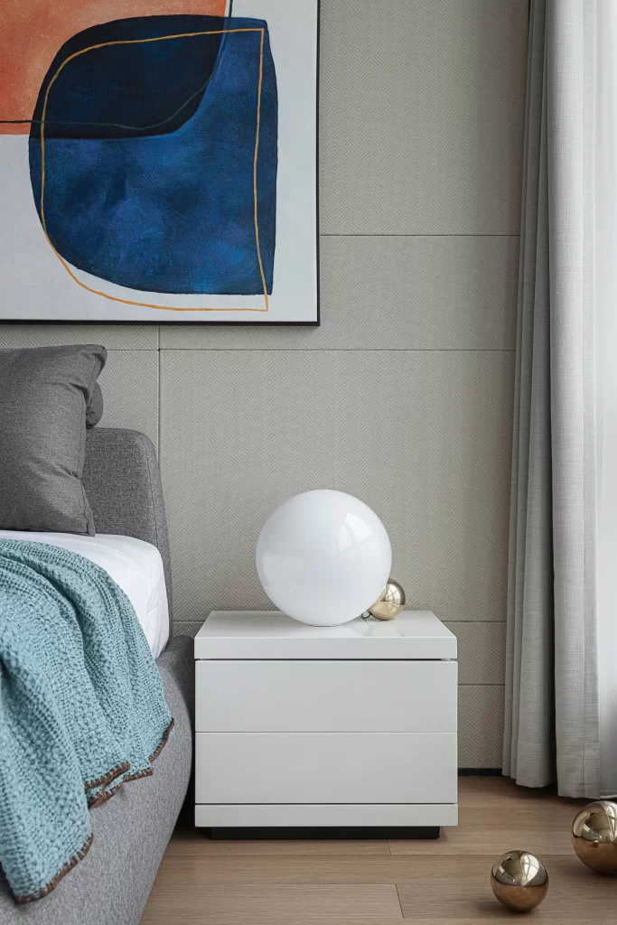 Bedroom Modern Minimalist Neutral Beige Blue White
