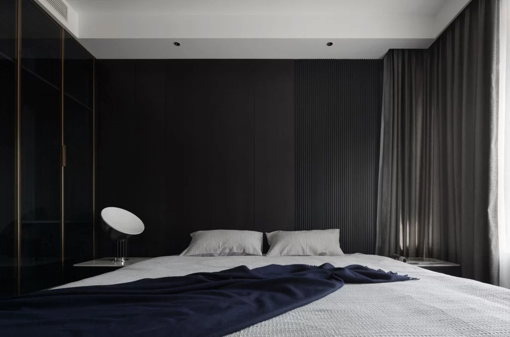 Bedroom Modern Minimalist Neutral Dark Wood