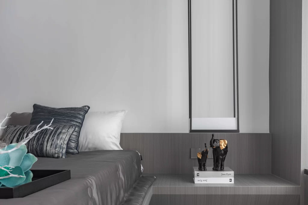 Bedroom Modern Minimalist Neutral Gray Black Brown