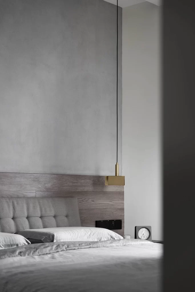 Bedroom Modern Minimalist Neutral Gray Wood