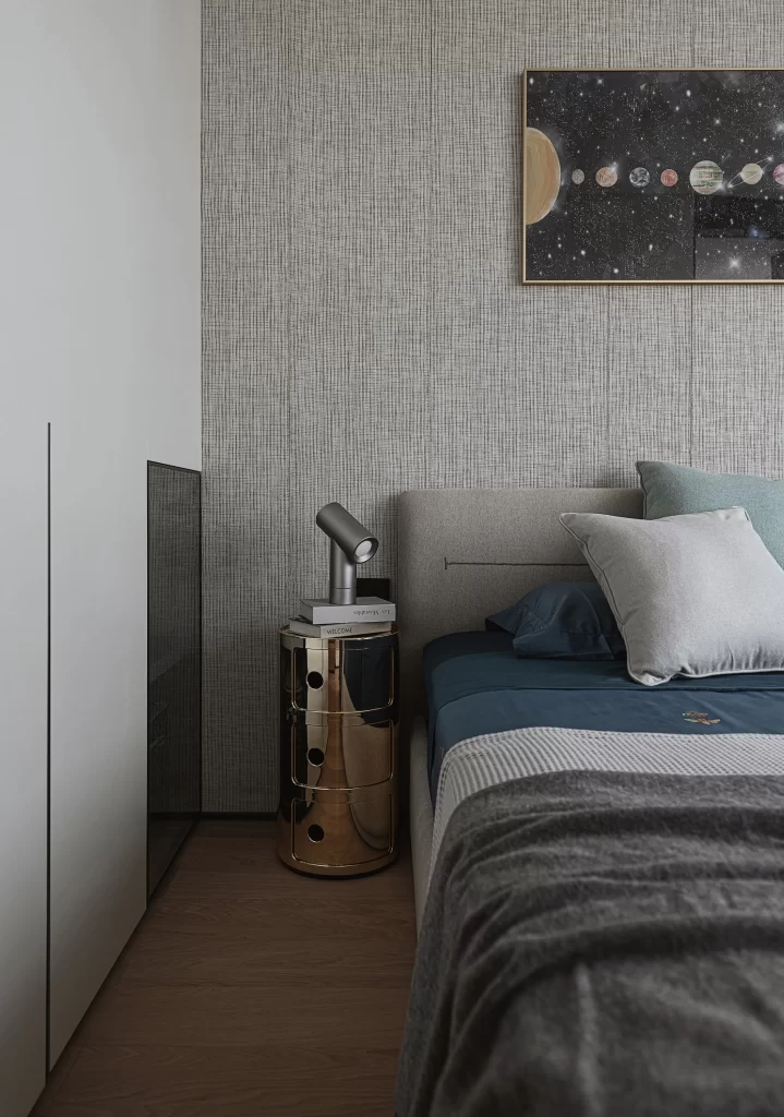 Bedroom Modern Minimalist Neutral Grey Blue