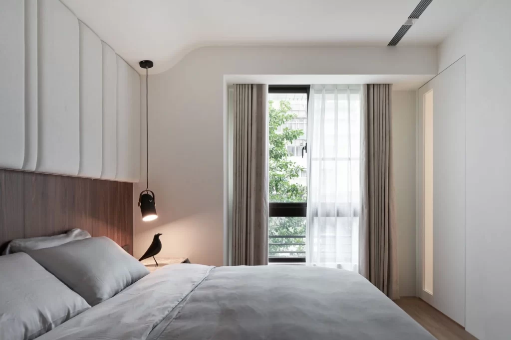 Bedroom Modern Minimalist Neutral Grey White Wood
