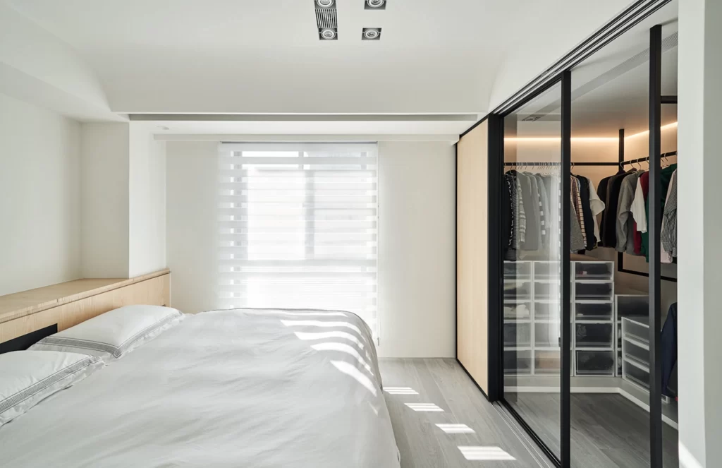 Bedroom Modern Minimalist White Neutral Light Wood