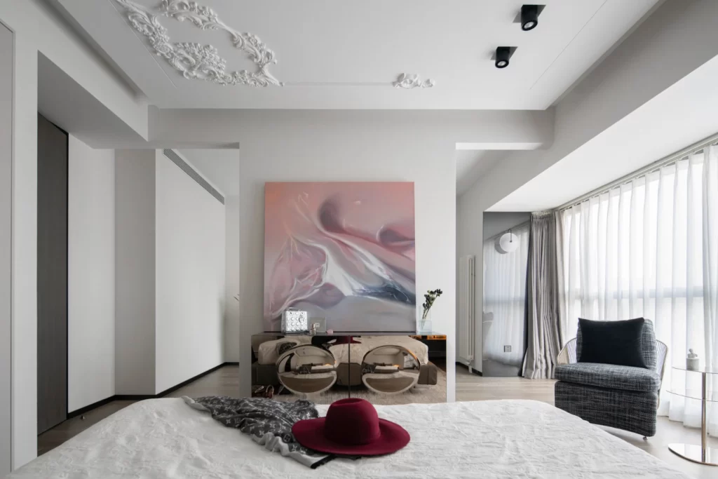 Bedroom Modern Minimalist White Neutral Pastel Artistic