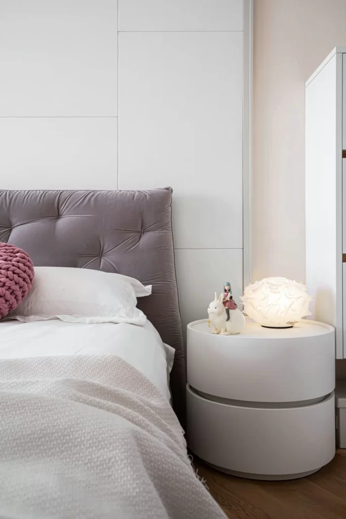 Bedroom Modern Minimalist White Soft Pink Neutral